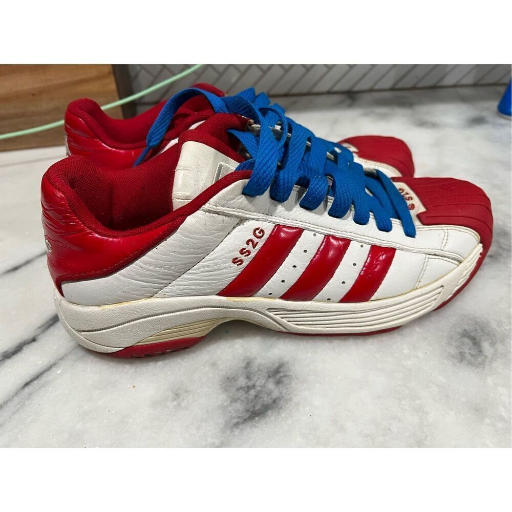 Adidas Superstar 2 G Ss2g White Red Stripes Shell Red Toe Rare Og Men's Sz 10